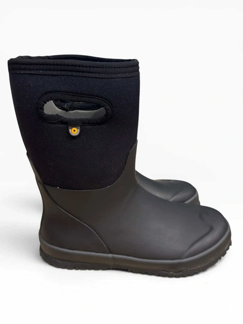 Bogs York Solid Kids Waterproof Rain Boots Black Youth US Size 5 Winter Boots